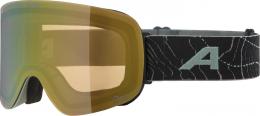 Alpina Penken Q-Lite Skibrille (871 willow/green matt, Scheibe: Q-Lite, mirror gold (S2))