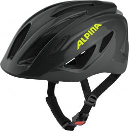 Alpina Pico Flash Kinder Fahrradhelm (50-55 cm, 39 black/neon gloss)