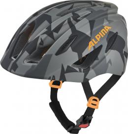 Alpina Pico Flash Kinder Fahrradhelm (50-55 cm, 73 black/camo orange matt)