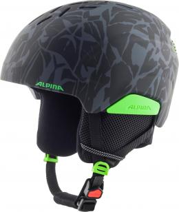 Alpina Pizi Kinder Skihelm (46-51 cm, 31 black/green/camo matt)