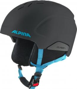Alpina Pizi Kinder Skihelm (51-55 cm, 38 black/blue matt)