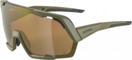 Alpina Rocket Bold Q-Lite Sportbrille (071 olive matt, Scheibe: bronce mirror (S3))