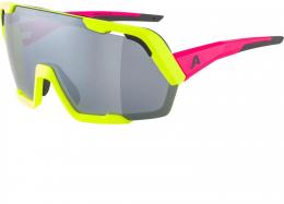 Alpina Rocket Bold Sportbrille (351 neon pink/yellow matt, Scheibe: black mirror (S3))