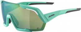 Alpina Rocket Q-Lite Sportbrille (072 turquoise matt, Scheibe: green mirror (S3))