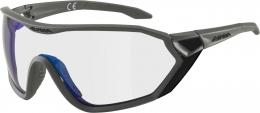 Alpina S-Way VLM Sportbrille (221 moon/grey matt, Varioflex, Scheibe: blue mirror)