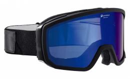 Alpina Scarabeo Brillenträger Skibrille Hybrid Mirror (831 black matt, Scheibe: HYBRIDMIRROR silver)