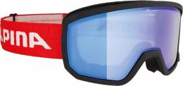 Alpina Scarabeo Brillenträger Skibrille Hybrid Mirror (892 black matt, Scheibe: HYBRIDMIRROR blue)