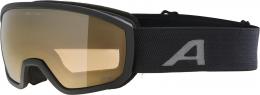 Alpina Scarabeo Jr Q-Lite Skibrille Brillenträger (831 black matt, Scheibe: MIRROR gold (S2))