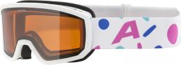 Alpina Scarabeo Jr Skibrille (152 white/rose matt, Scheibe: DOUBLEFLEX orange (S2))