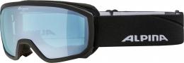 Alpina Scarabeo Junior Brillentäger Skibrille HM (837 black/blue matt, Scheibe: Quattroflex Lite blue (S2))