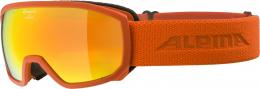 Alpina Scarabeo Junior Brillentäger Skibrille HM (841 pumpkin matt, Scheibe: Quattroflex Lite red (S2))