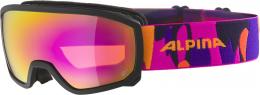 Alpina Scarabeo Junior Brillentäger Skibrille HM (853 black/pink matt, Scheibe: Quattroflex Lite pink (S2))
