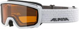 Alpina Scarabeo Junior Skibrille DH (111 white, Scheibe: DOUBLEFLEX HICON (S2))