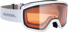 Alpina Scarabeo Small Skibrille QH (011 white, Scheibe: QUATTROFLEX (S2))
