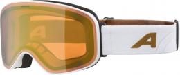Alpina Slope Quattroflex Skibrille (811 white/gold matt, Scheibe: QUATTROFLEX MIRROR gold (S2))