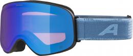 Alpina Slope Quattroflex Skibrille (832 black/blue matt, Scheibe: QUATTROFLEX MIRROR blue (S2))