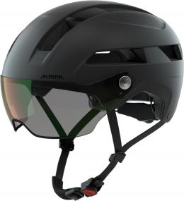 Alpina Soho Visor Varioflex Fahrradhelm (55-59 cm, 30 black matt)