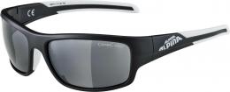 Alpina Testido Sportbrille (331 black matt/white, Ceramic mirror, Scheibe: black mirror (S3))