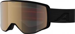 Alpina Venet M QuattroVarioflex Skibrille (732 black/black matt, Scheibe: gold (S2 - S3))