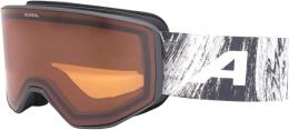 Alpina Venet Skibrille (133 black glacier matt, Scheibe: orange (S2))