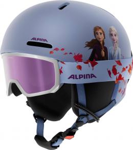 Alpina Zupo 2 Disney Set Skihelm inklusive Skibrille (48-52 cm, 20 frozen, inkl. scarabeo silver)