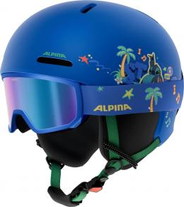 Alpina Zupo 2 Disney Set Skihelm inklusive Skibrille (52-56 cm, 30 lilo & stich, inkl. scarabeo blue)