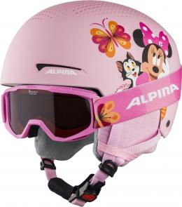 Alpina Zupo Disney Set Skihelm inklusive Skibrille (51-55 cm, 51 Minnie Mouse inkl. Piney pink)