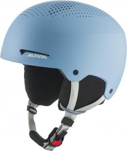 Alpina Zupo Kinder Skihelm (48-52 cm, 46 smoke/blue matt)