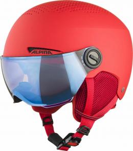 Alpina Zupo Visor Kinderskihelm (48-52 cm, 60 red matt)