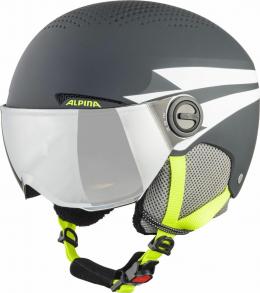 Alpina Zupo Visor Kinderskihelm (51-55 cm, 32 charcoal/neon matt)