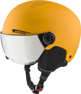 Alpina Zupo Visor Kinderskihelm (51-55 cm, 45 burned/yellow matt)