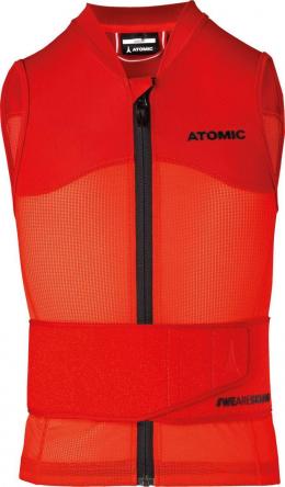 Atomic Live Shield Vest Jr. Protektorweste (JS, Körpergröße 117 bis 128 cm, red)
