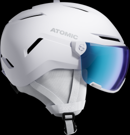 Atomic Savor Stereo Visor Visier-Skihelm (51-55 cm, white heather)