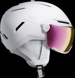 Atomic Savor Visor HD Skihelm (59-63 cm, white/heather)