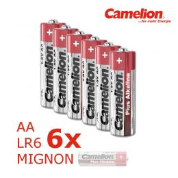 Batterie Mignon AA LR6 1,5V PLUS Alkaline - Leistung auf Dauer - 6 Stück - CAMELION