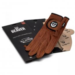 BEAVER GOLF Golfhandschuh ALL SEASON ULTRA Cognac Brown Damen RH - für die rechte Hand M