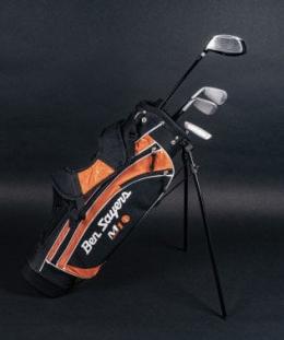 Ben Sayers M1i Juniorset Kinder 5-8 Jahre - Driver 14°, Eisen #7/9, PW/SW, Putter & Stand-Bag Black / Orange RH