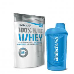 Biotech USA 100% Pure Whey 1000g Kokosnuss-Schokolade + Shaker