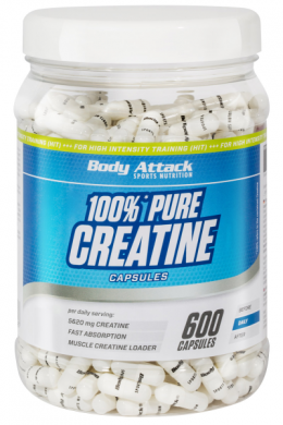 Body Attack 100% Pure Creatine, 600 Caps Angebot kostenlos vergleichen bei topsport24.com.