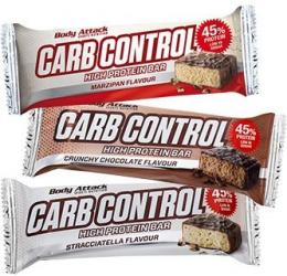Body Attack Carb Control Protein Bar -  1 x 100g Riegel Angebot kostenlos vergleichen bei topsport24.com.