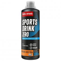 Body Attack Sports Drink Zero 1000ml Ice Tea Pfirsich