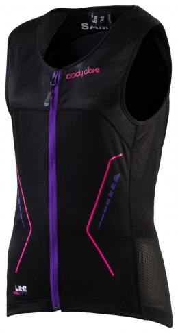 Body Glove Lite Pro Women Rückenprotektor (L, Körpergröße ca. 175-190 cm, 001 black/purple/pink)