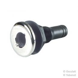 Borddurchlass aus Nylon 1/2' Zoll Gewinde mit Edelstahl Blende