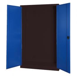 C+P Modul-Sportgeräteschrank mit Vollblech-Flügeltüren, HxBxT 195x120x50 cm, Enzianblau (RAL 5010), Ergo-Lock Muldengriff, Anthrazit (RAL 7021), Einzelschließung