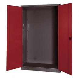 C+P Modul-Sportgeräteschrank mit Vollblech-Flügeltüren, HxBxT 195x120x50 cm, Ergo-Lock Muldengriff, Rubinrot (RAL 3003), Anthrazit (RAL 7021), Einzelschließung