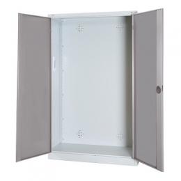 C+P Modul-Sportgeräteschrank mit Vollblech-Flügeltüren, HxBxT 195x120x50 cm, Lichtgrau (RAL 7035), Ergo-Lock Muldengriff, Lichtgrau (RAL 7035), Einzelschließung