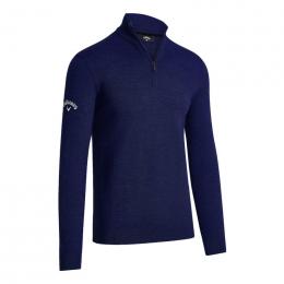 Callaway 1/4 Zipped Merino Pullover Herren | dark navy S