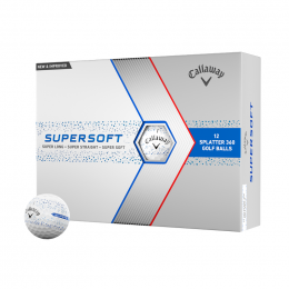 Callaway Supersoft Blue Splatter Golf-Ball 2024 12-Bälle