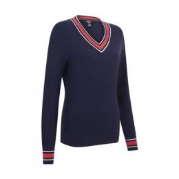 Callaway V-NECK CHEVRON Sweater Damen | peacoat XS Angebot kostenlos vergleichen bei topsport24.com.