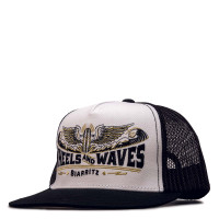 Cap - Wheels And Waves - White / Black